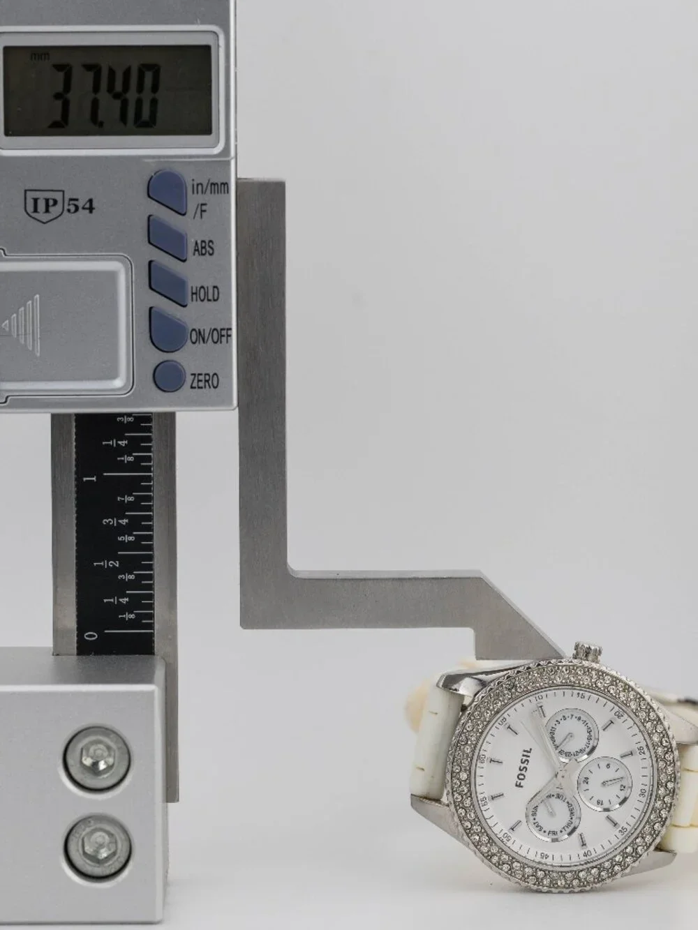 FOSSIL ES3001 Stella White Silicone Quartz Analog Women's Watch New Battery